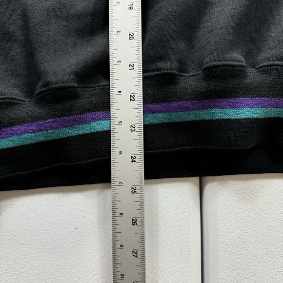 Vintage Starter Charlotte Hornets Hoodie Men’s Large Black‎ Double Faced NBA 90s - Picture 8 of 8